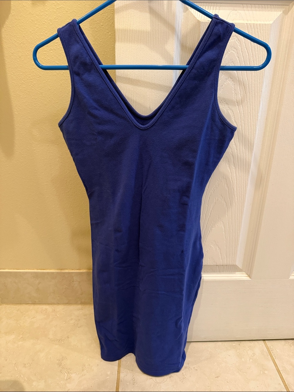 wild fable Blue bodycon cotton V‑Neck dress